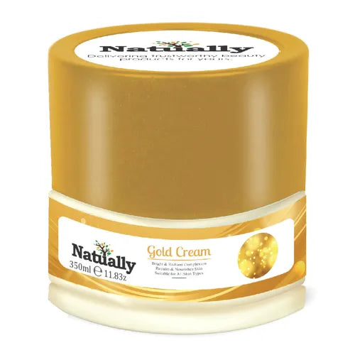 Natually Gold Cream Bright & Radiant Complexion Repairs & Nourishes Skin - 350G
