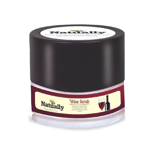 Natually Wine Scrub -Unclog pores & Exfoliates&180gms