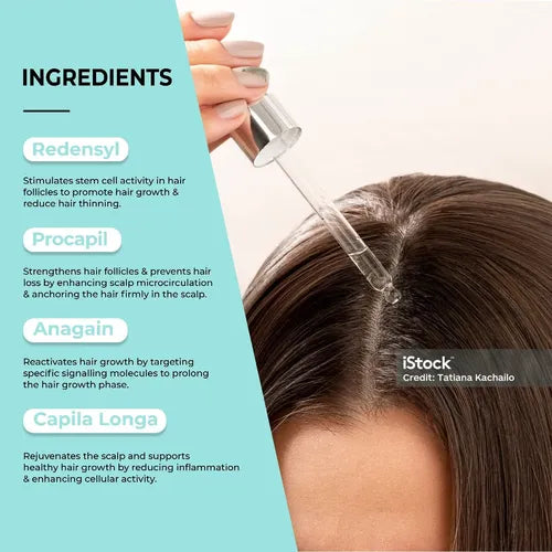 Natually Advance Hair Regrowth Serum - Boost Hair Growth & Reduce HairFall & 30ml