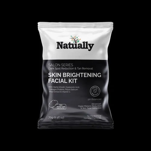 Natually Skin Brightening Facial Kit - Dark Spot Reduction & Tan Removal & 70gms