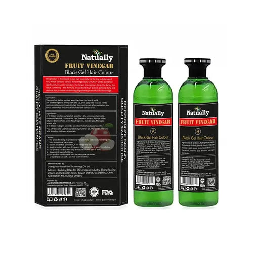 NATUALLY FRUIT VINEGAR  HAIR GEL COLOUR 500ML -10 MINUTES COLOUR & AMMONIA FREE