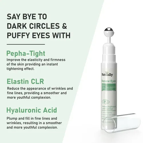 Natually Renew Eyes Roll-On – Puffiness, Dark Circles & Lift Care