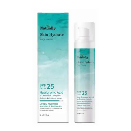 Natually Skin Hydrate Day Cream -Hyaluronic acid, Ceramide complexion with spf