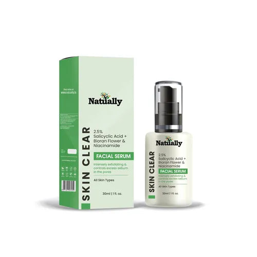 Natually skin clear serum - 2.5% Salicyclic acid + Bioran flower &Niacinamide