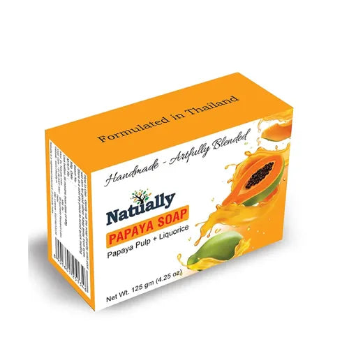 Glowing Skin Papaya Soap – Handmade with Papaya Pulp & Liquorice