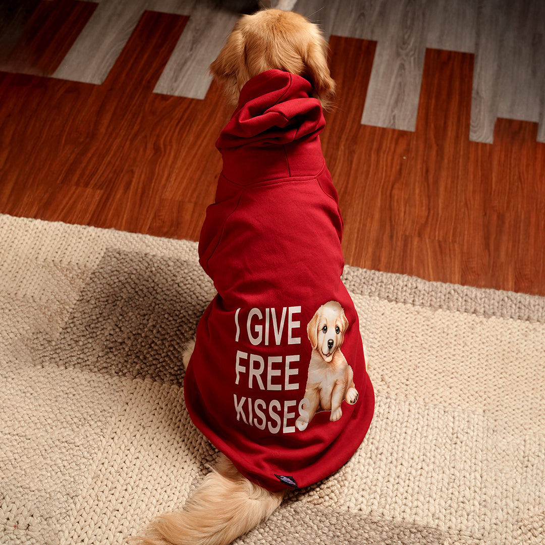 Scarlet Snuggles Hoodie – Cozy Red Fleece Pet Hoodie