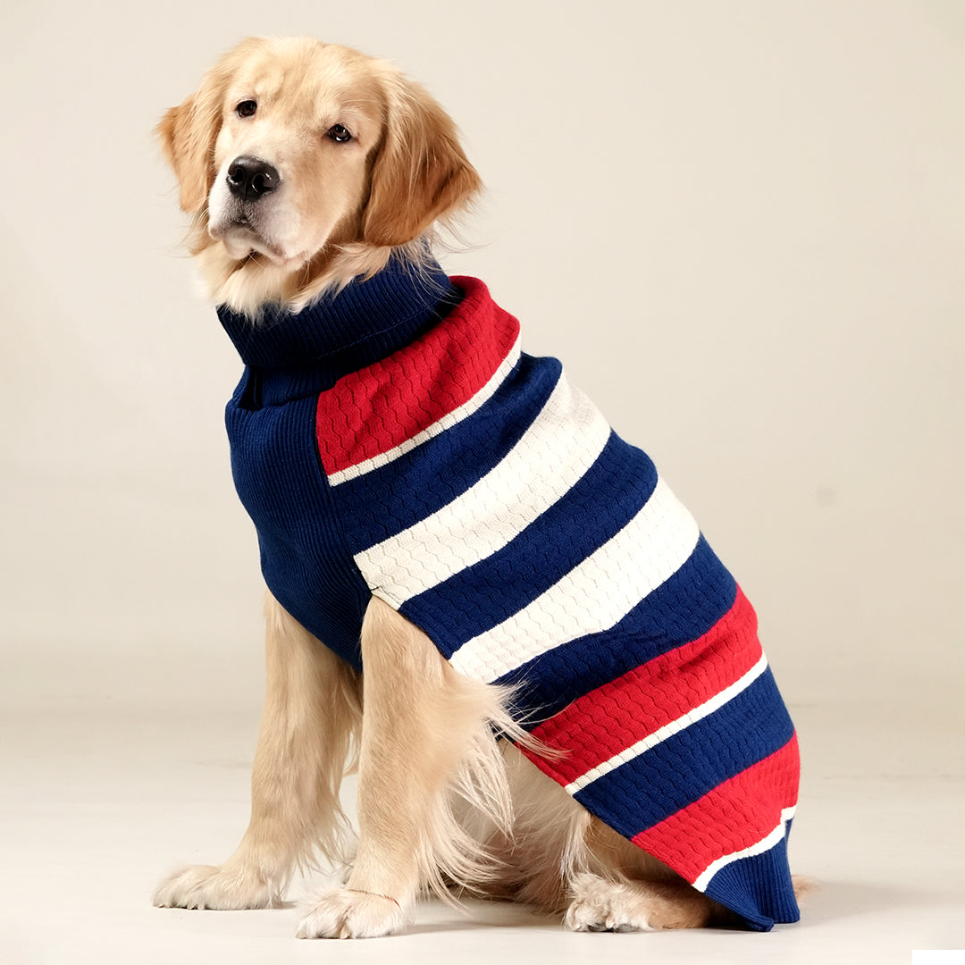 Harbor Stripes Sweater – Classic Nautical Knit Pet Sweater