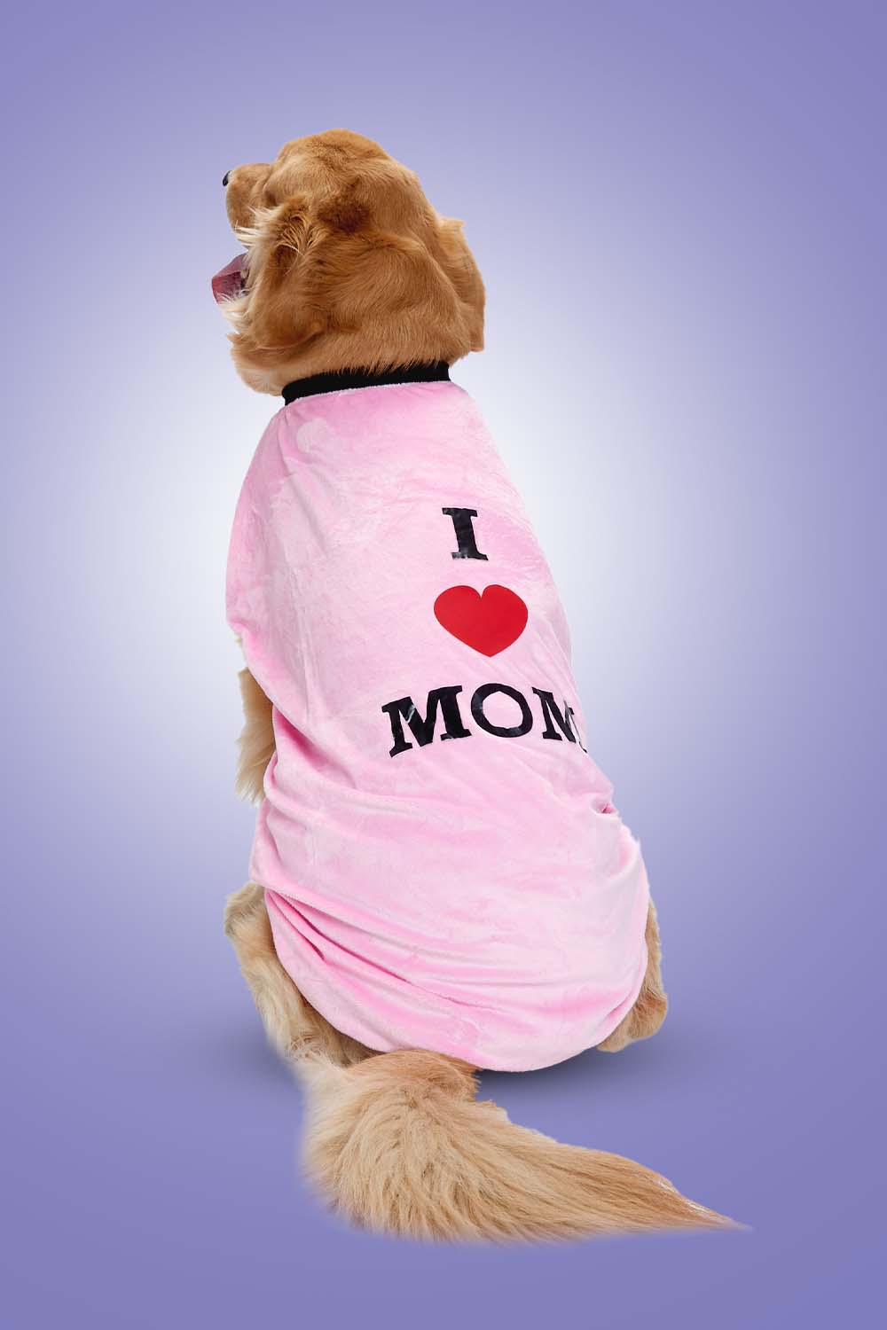 Furryfits "I Love Mom" Dog Clothes Tee – Cute & Comfortable Gift for Mom