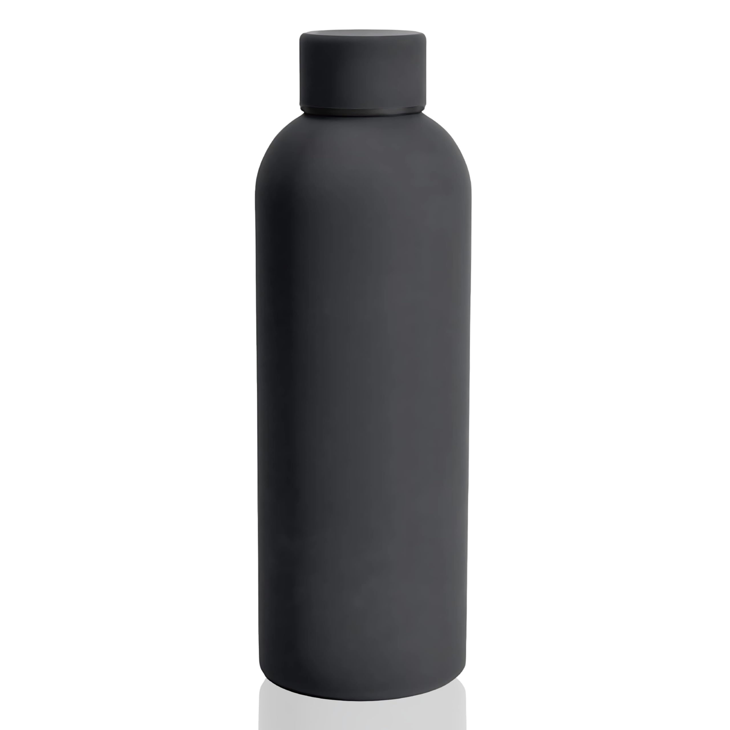 TheShift 500ml Matte Finish Stainless Steel Water Bottle | Vacuum Insulated | 12 Hours Hot & 18 Hours Cold | Leakproof Lid, Comfortable Grip | Durable & Eco-Friendly Design (Black)